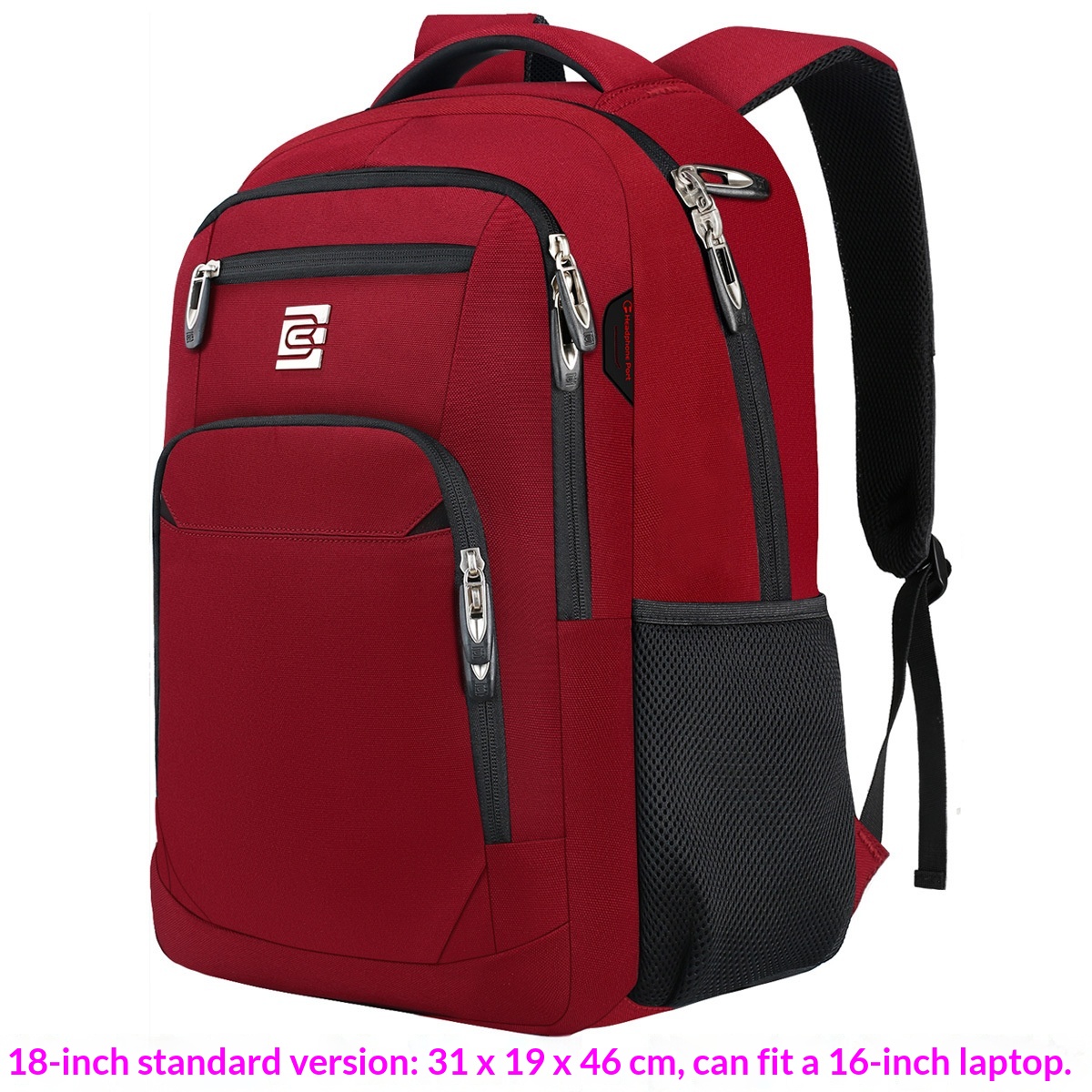 BC Men's Business Backpack Oxford Cloth Waterproof 16 Inch Large Capacity Multifunctional…