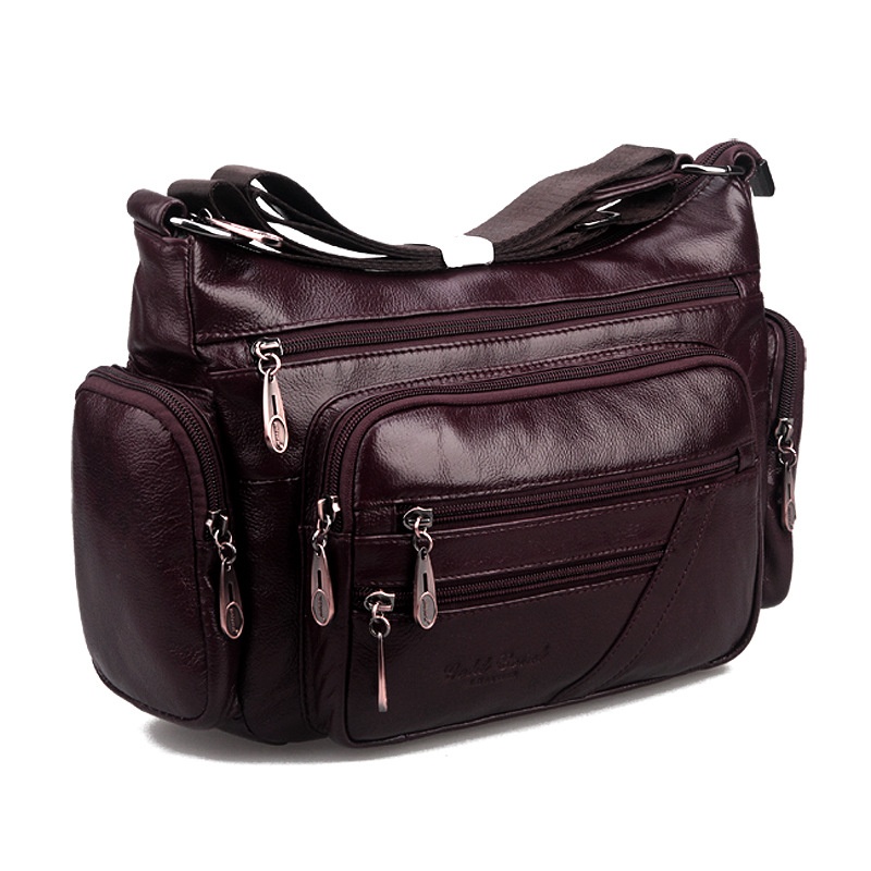 Cowhide Single Shoulder Crossbody Bag For Middle-aged And Elderly Mothers, Layered…
