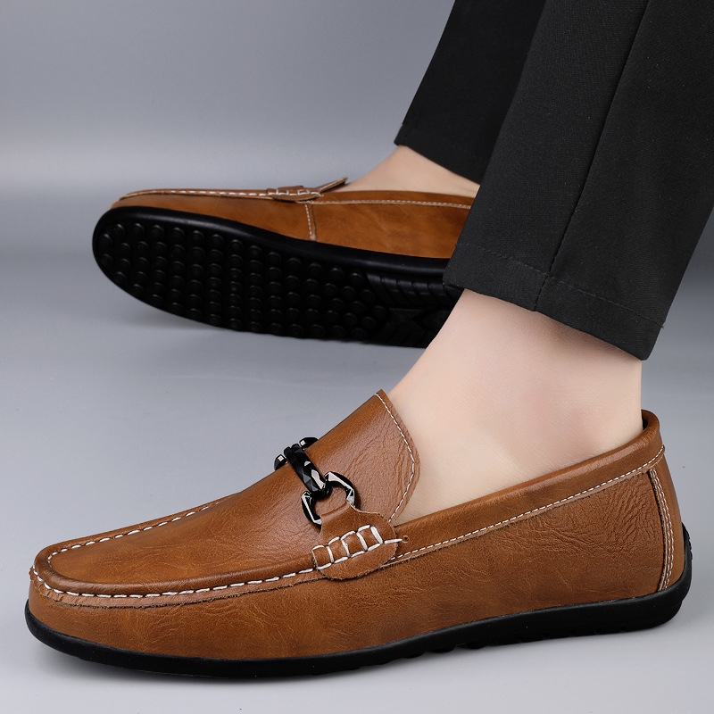 Men's Soft-soled Slip-on Casual Leather Shoes