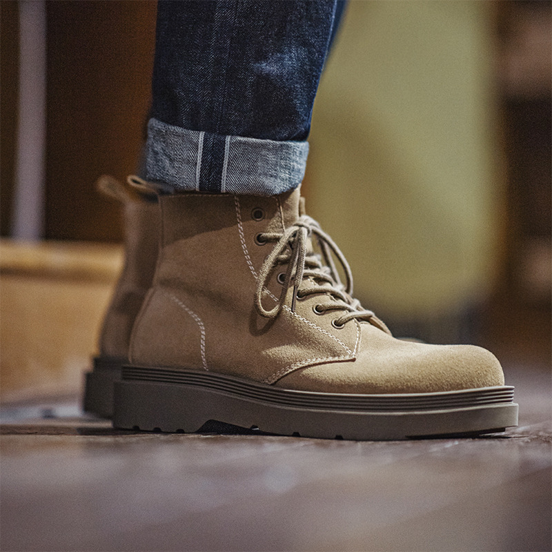 Maillard Mid-top Versatile Men's Boots With Thick Soles