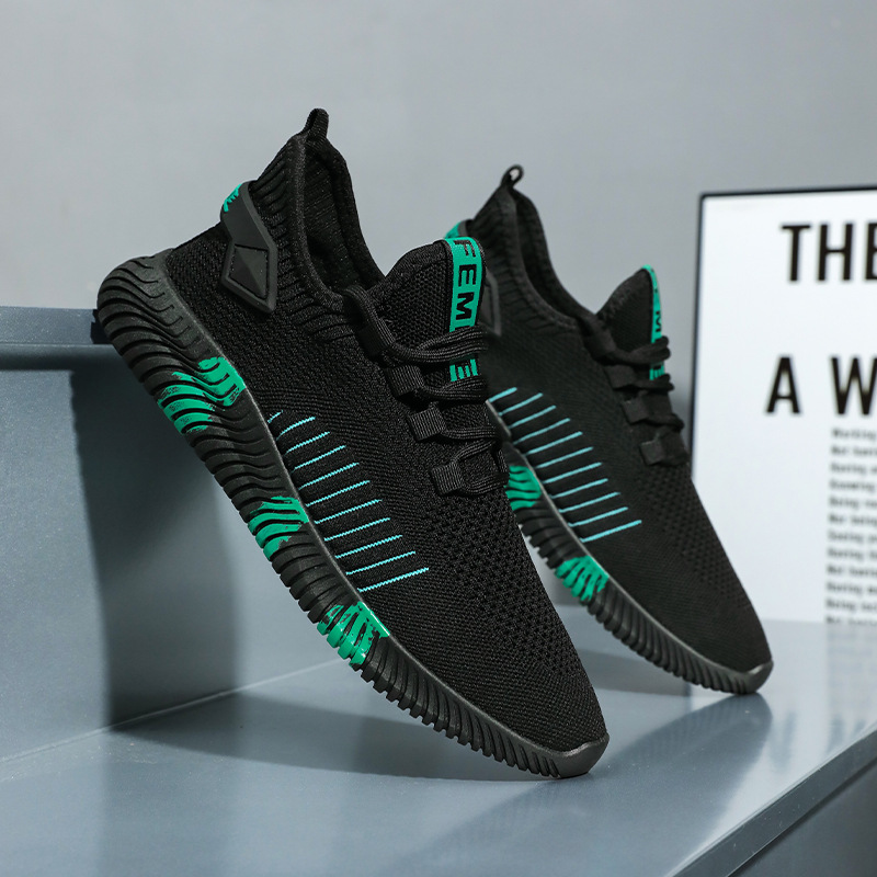 Men's Elastic, Flyknit, Breathable Mesh Casual Sneakers