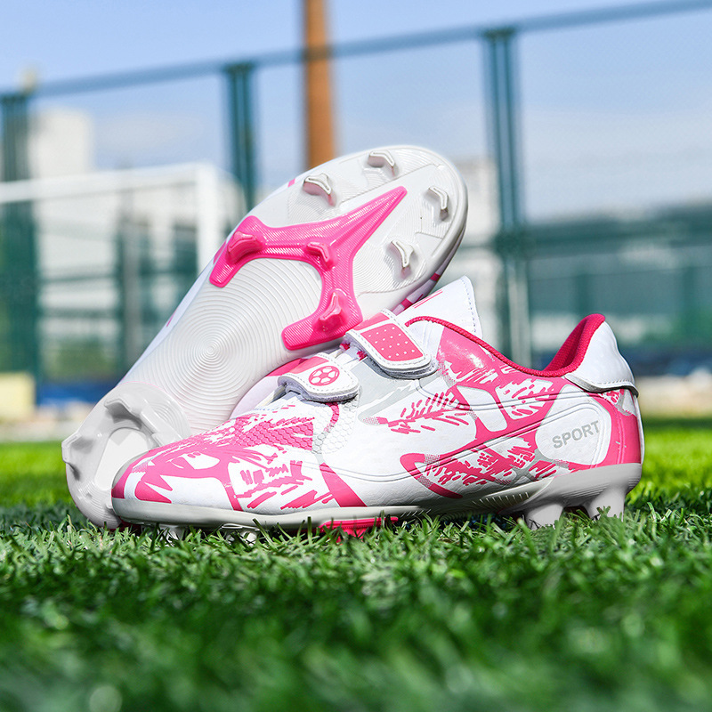Childrens TF Turf Cleats With Long Studs And Velcro Closure Soccer Shoes