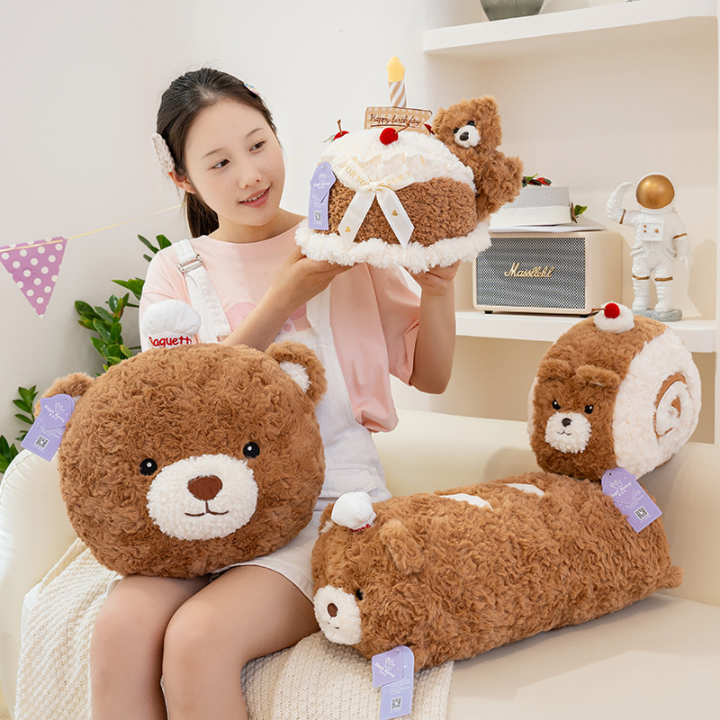 Creative Cake Bear Croissant Doll