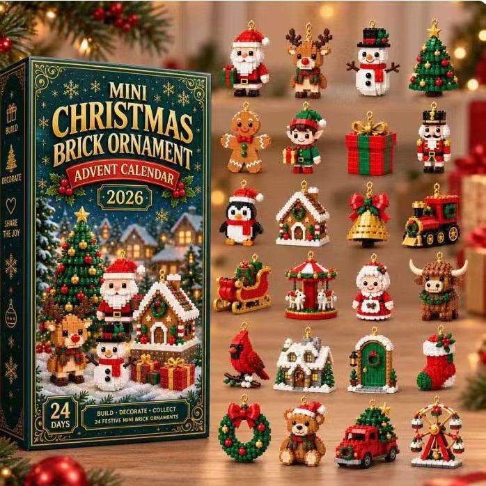 24Day Mini Christmas BrickOrnament Advent Calendar