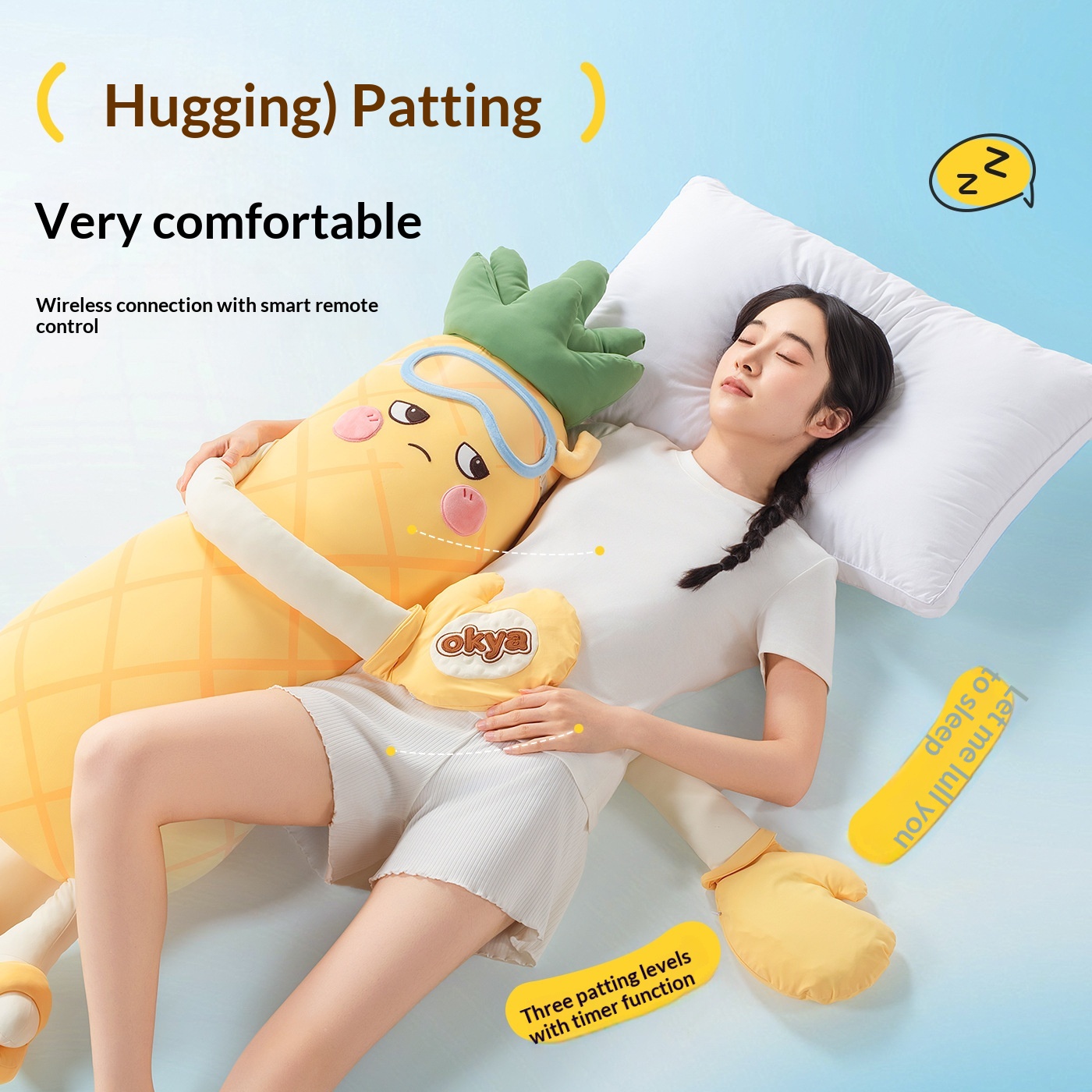 Creative Pineapple King Sleep-Helping Hug Pillow