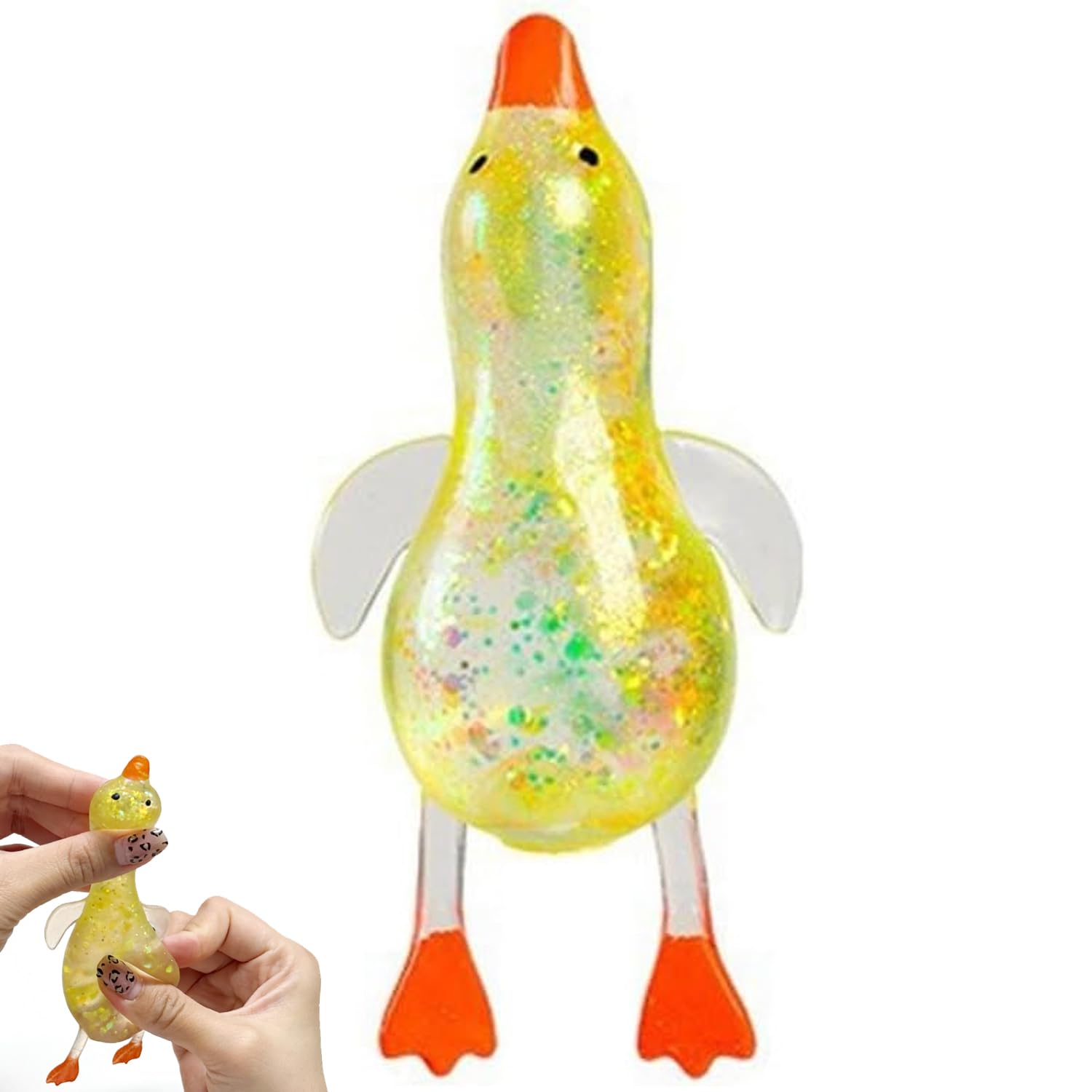 Cute Duck Squishy Sugar Stress Ball,Soft Duck Stress Relief Sugar Ball Toys And Moldable…