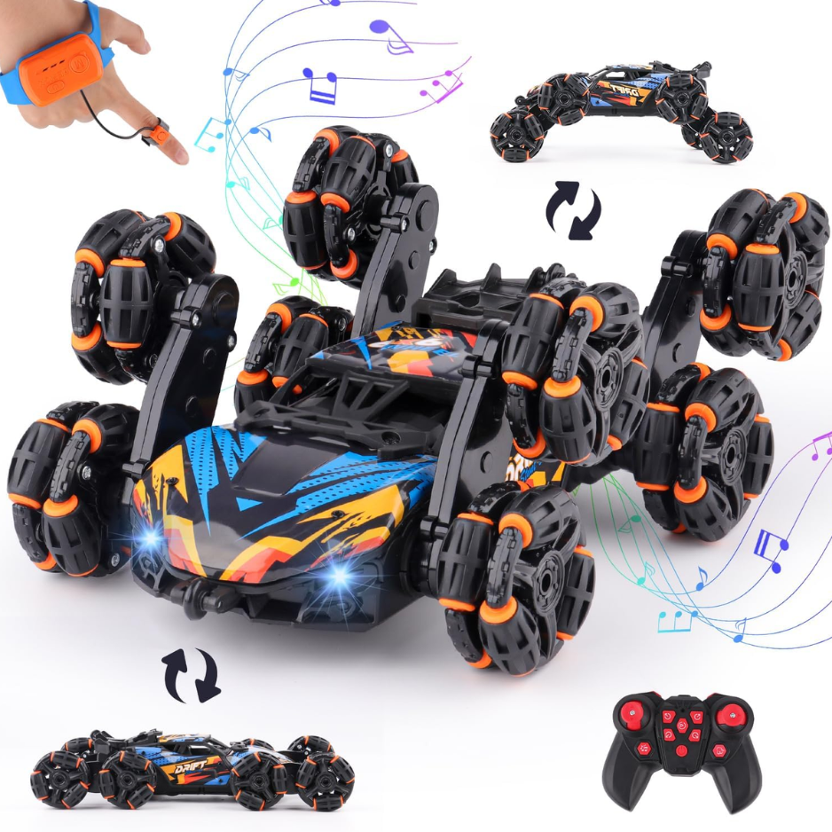 Cool 8 Wheels Hand Controlled Rc Stunt Car Toys, Gesture Sensing Remote Control Cars