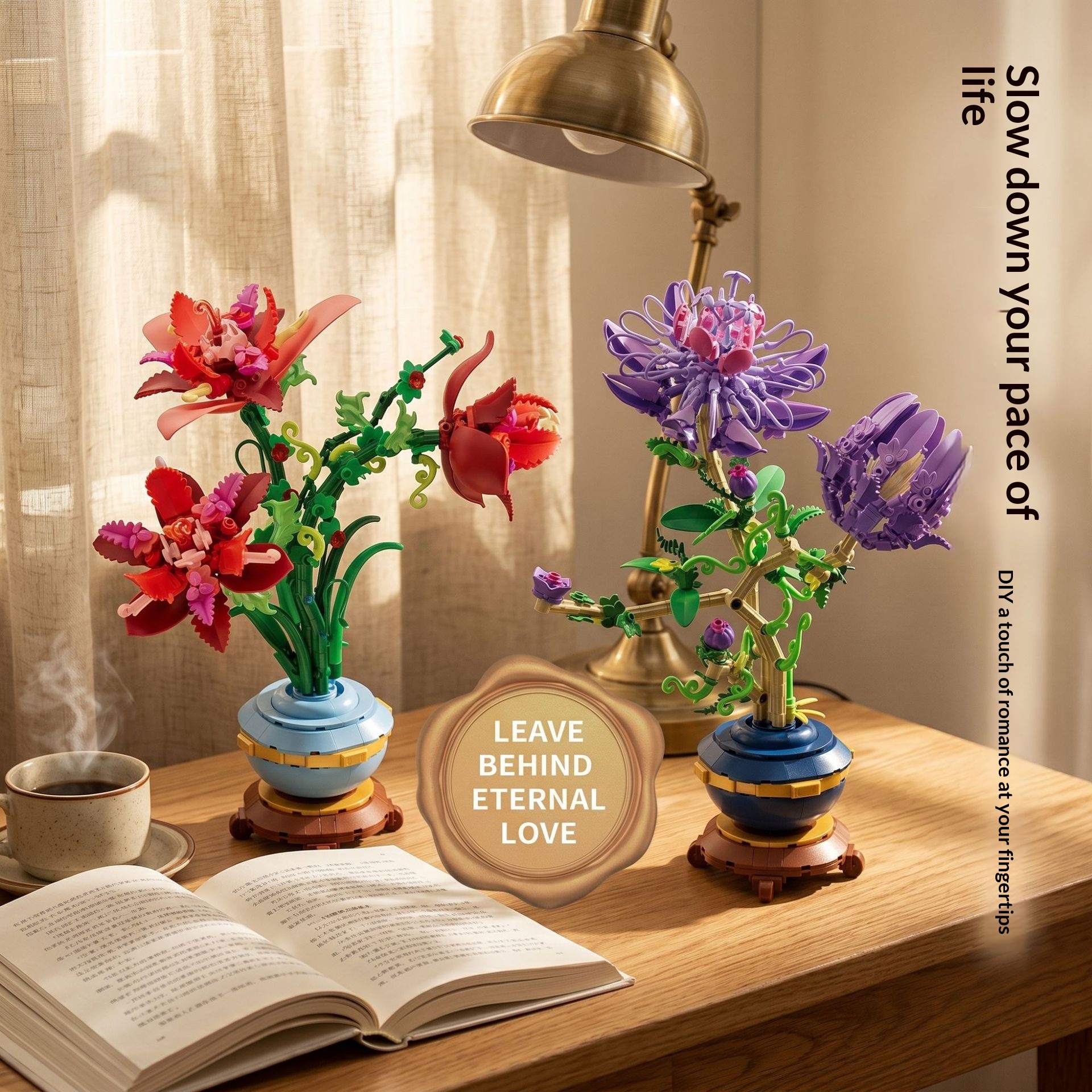 Plastic Building Block Bouquet Building Block Assembly Toy
