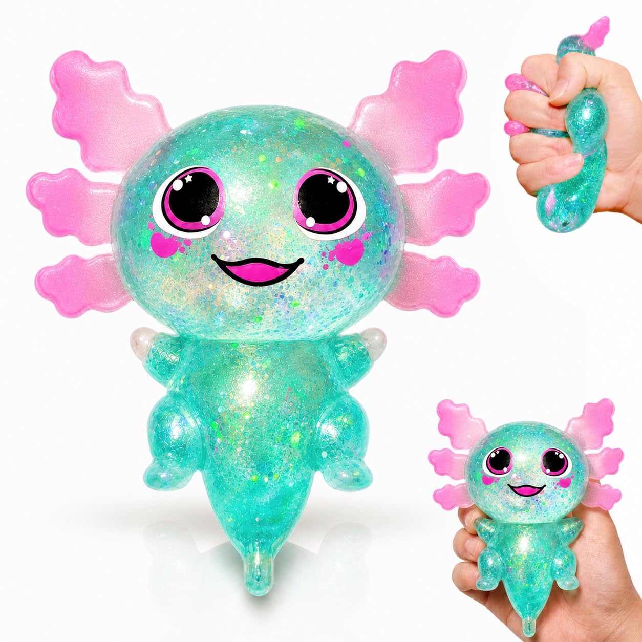 1-Pack Green Animal Miniature Novelty Toy,Glitter Fidget Ball Cute Animal Toy For Adults…
