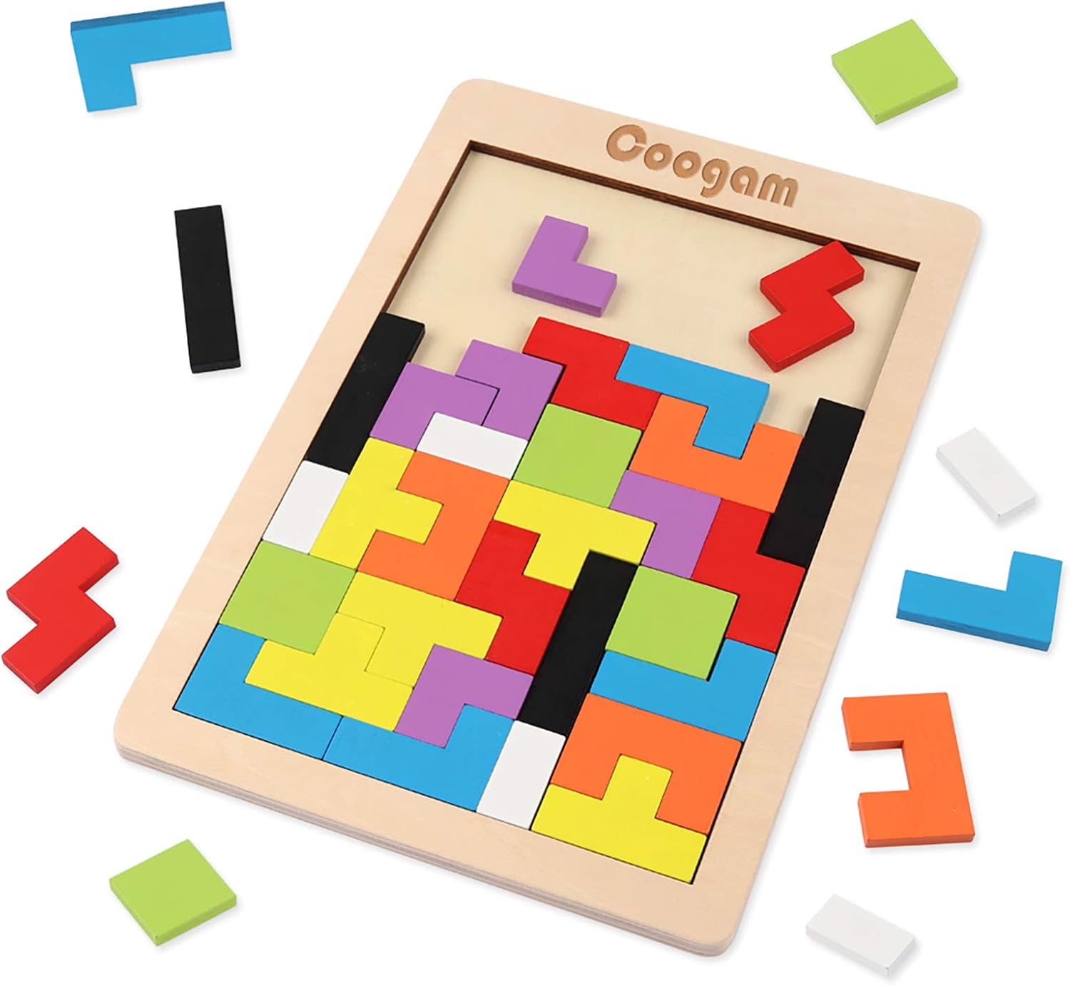 Wooden Puzzle Brain Teaser Toy, Tangram Jigsaw Puzzle Game For Kids And Adults, Creative…
