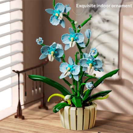 High-grade Orchid Preserved Two-tone Petal Assembly Building Block Flower Creative…