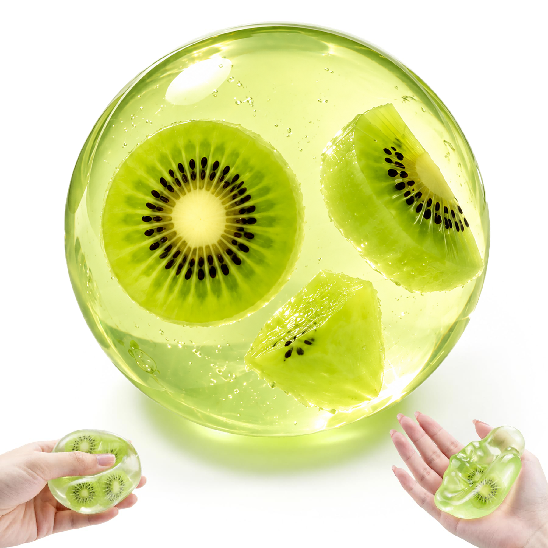Coconut Oil Squishy, Slow Rising Stress Ball With Kiwi Inside Slow Rising Ball, Coconut…