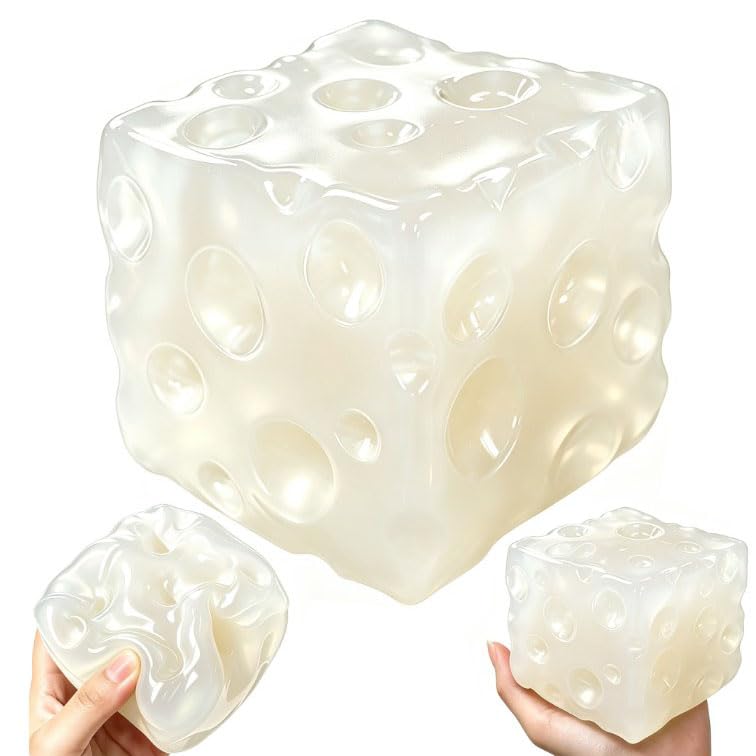 Big Cheese Squishy Stress Relief Toy - Jumbo Moldable Non-Rebound Fidget Toy, Petroleum…