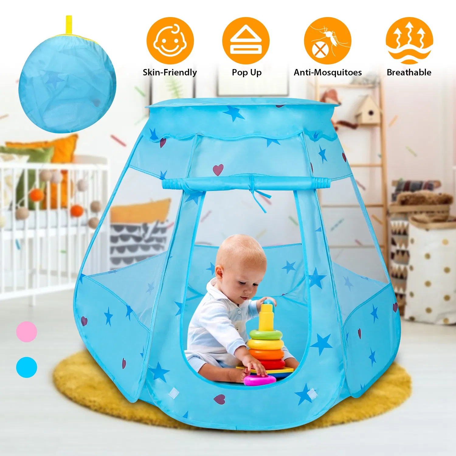 Kids Pop Up Game Tent Prince Princess Toddler Play Tent Indoor Outdoor Castle Game Play…