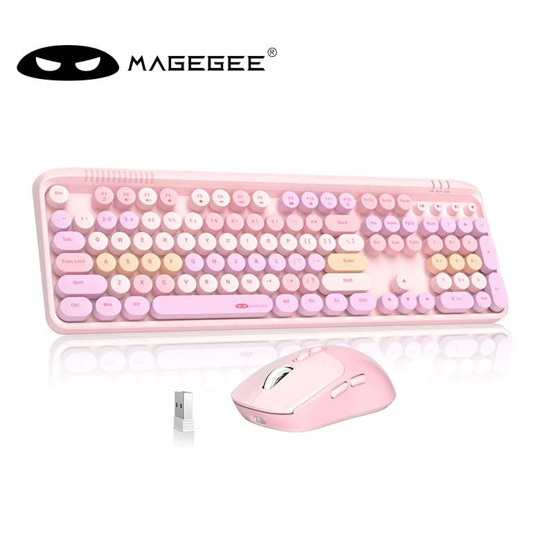 MageGee V920 Wired Game Keyboard Wireless Three DPI Adjustable Mouse Set 104 Keys Power…