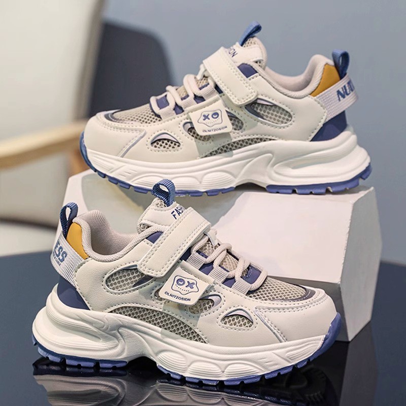 Summer New Kids Mesh Breathable Sneakers, Boys Casual Dad Shoes For Middle And Big Kids