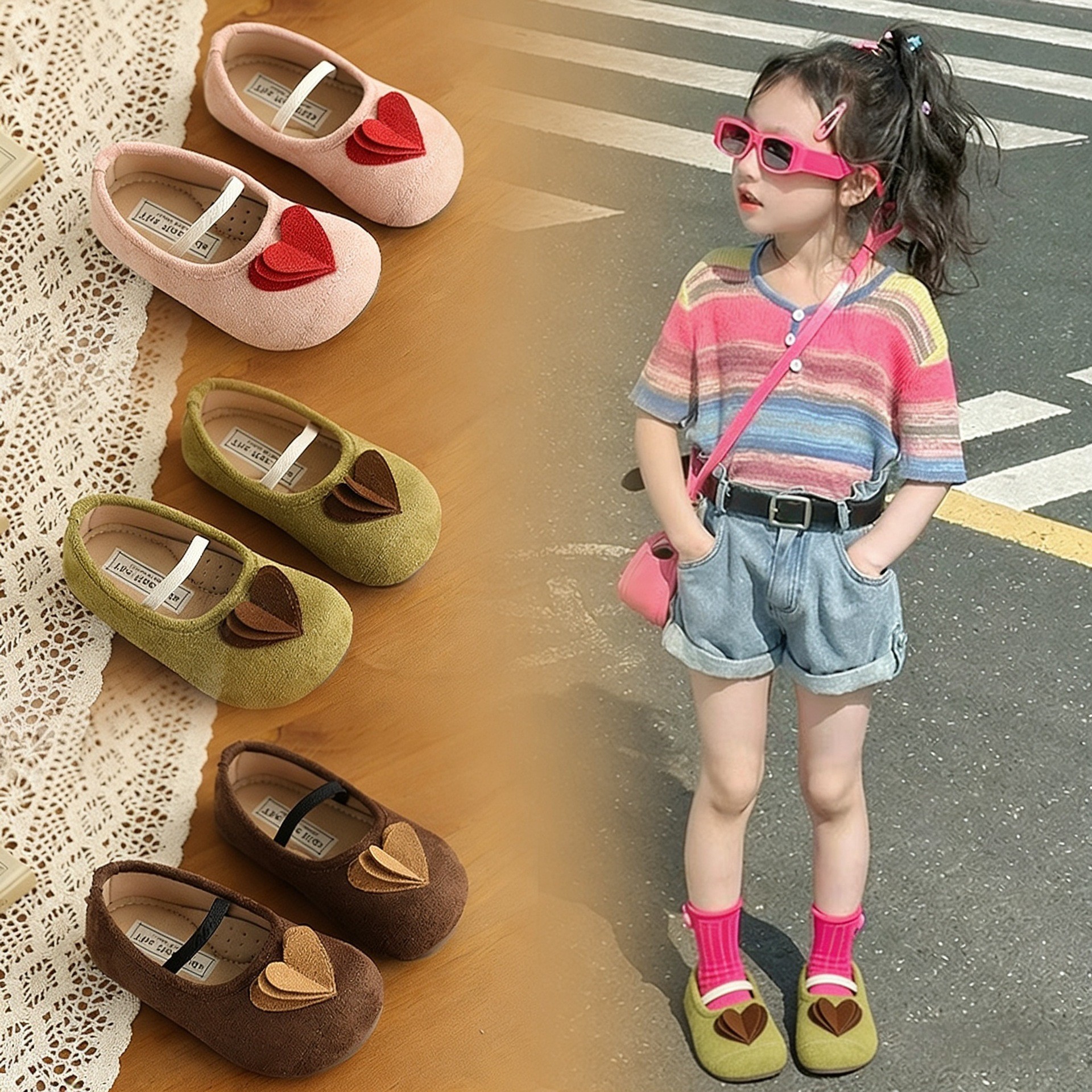 Spring New Kids Loafers, Cute Princess Leather Shoes, Casual Dance Flat Shoes For Toddler…