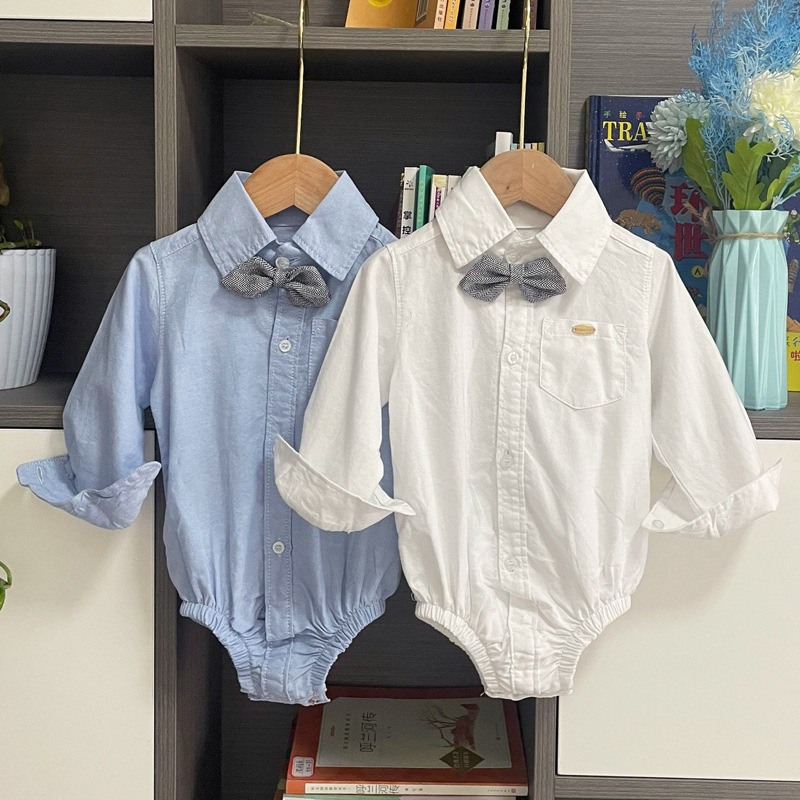 Childrens British-style Gentleman Long-sleeve Romper