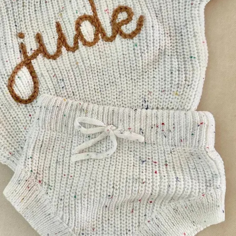 Solid-color Childrens Cornstitch Triangle Shorts