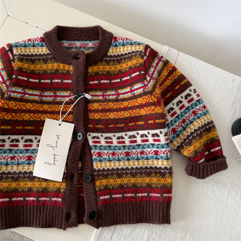 Baby Cardigan Vintage-style Wool Coat