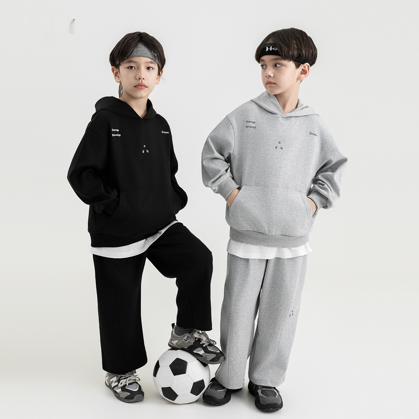 Kids Sports Long-Sleeve Hoodie With Pockets