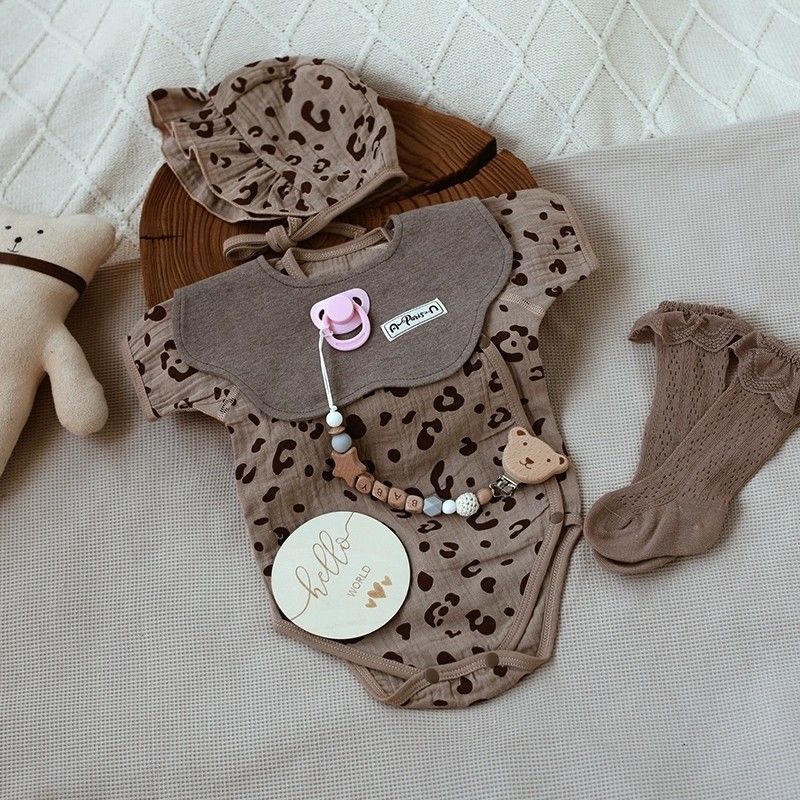Baby Boy And Girl Onesie Short-sleeve Clothing Set