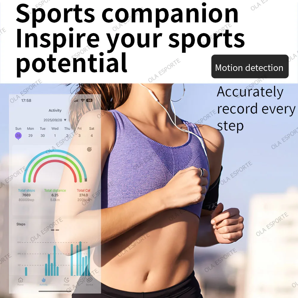 US Local Smart Ring with LED Display Screen Call Reminder Heart Rate Blood Oxygen Monitor IP68 Waterproof Multi Sports Mode Gift photo 7