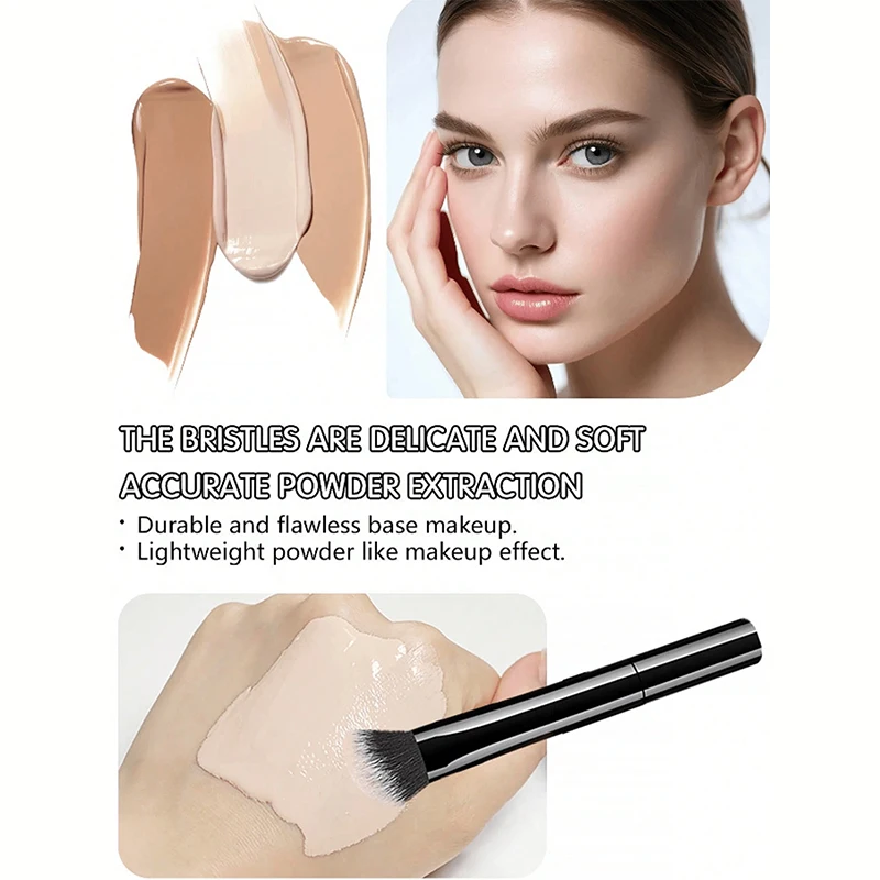 8-piece high-end black makeup brush set + sponge that doesn't cake powder, beauty tool combo photo 3