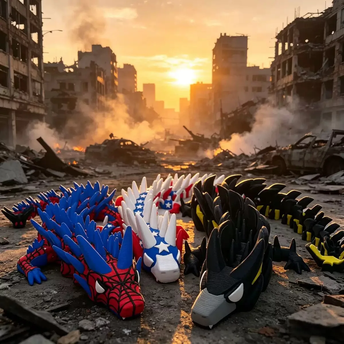 15inch Hero and Villain 3-D Printed Dragons Figurines Colorful Design and Detailed Features Home Ornament Birthday Gift photo 5