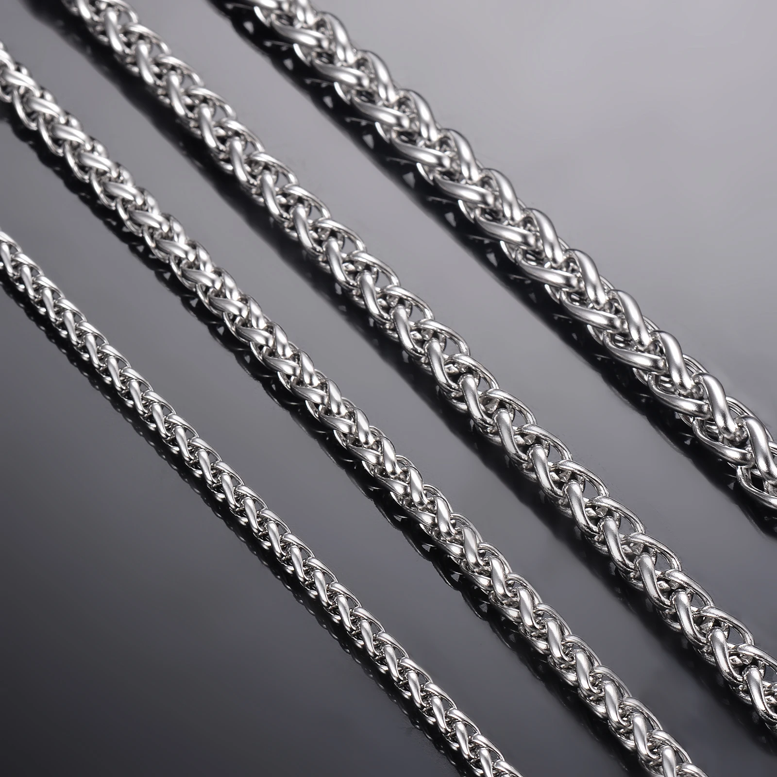 1 piece Width 2.5mm/3mm/4mm/5mm/6mm Keel Link Chain Necklace For Men Women Stainless Steel Chain Necklace photo 2