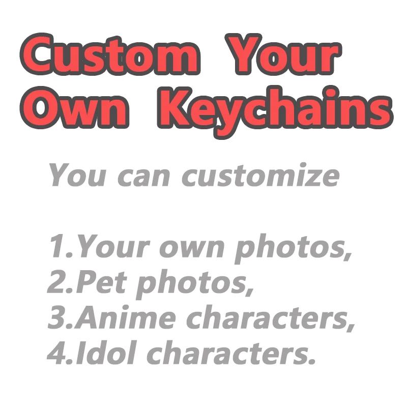 Custom Keychains Cartoon Llavero Key Chain Photo Customized Anime Charms Hologram Clear Acrylic Personalized Designer Keychains photo 3