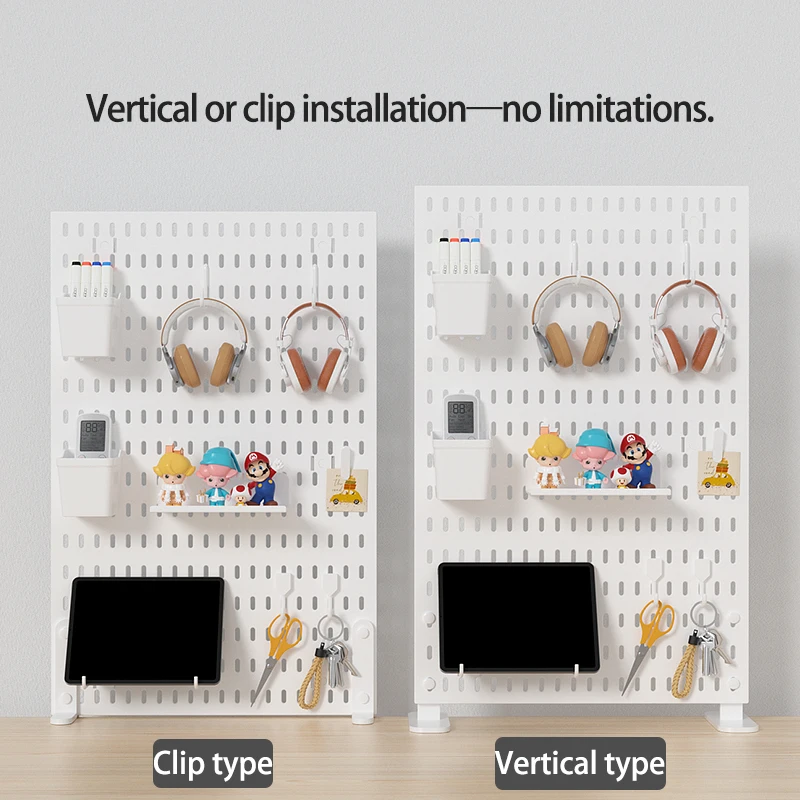 Home Study Storage Pegboard: Suitable for Displaying Figurines, Desk-Top Standing & Clip-On Storage for Furniture Items photo 2