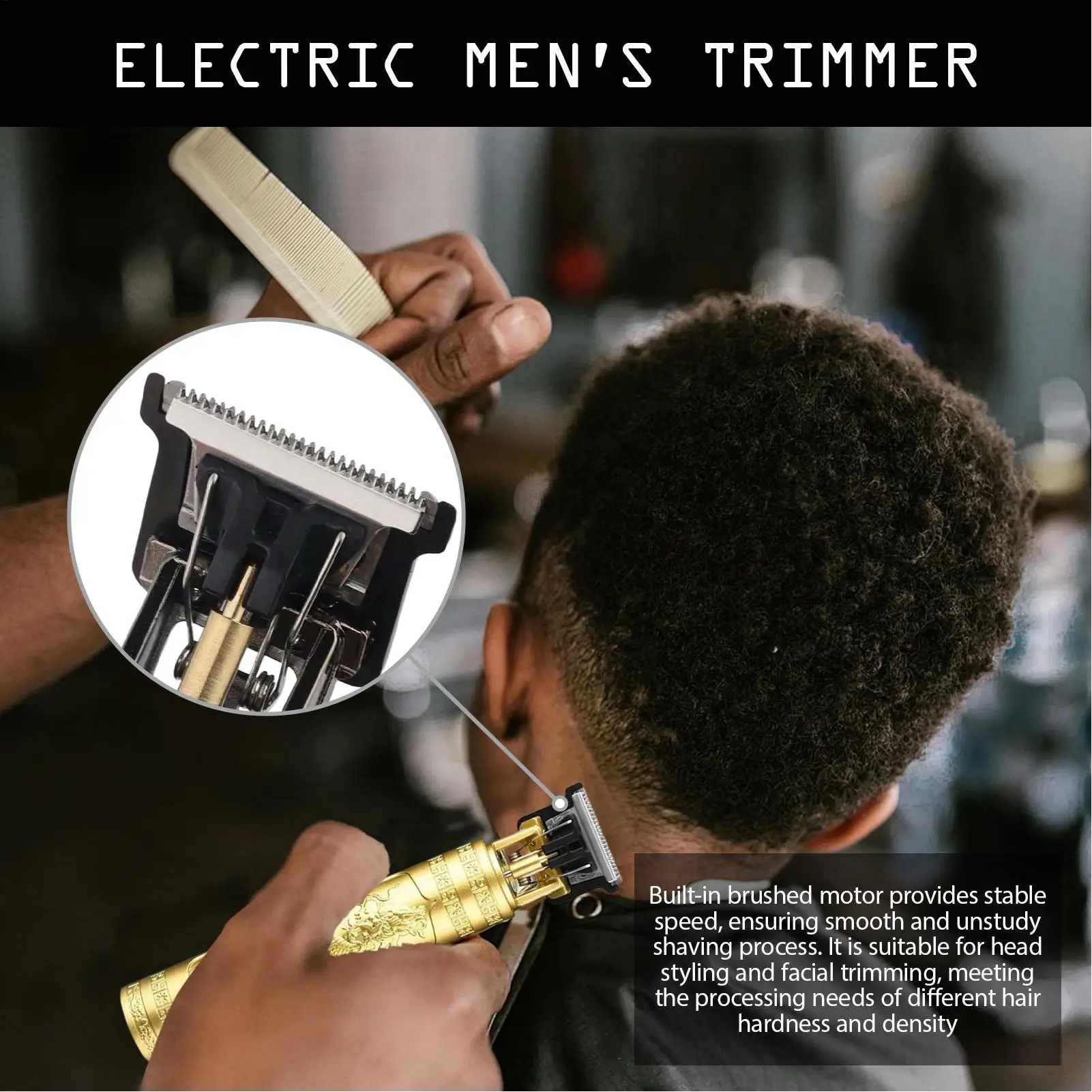 Cordless Hair Clippers Cordless Trimmers Kit Professional Grooming Tool For Daily Maintenance Post-Shower Travel photo 5