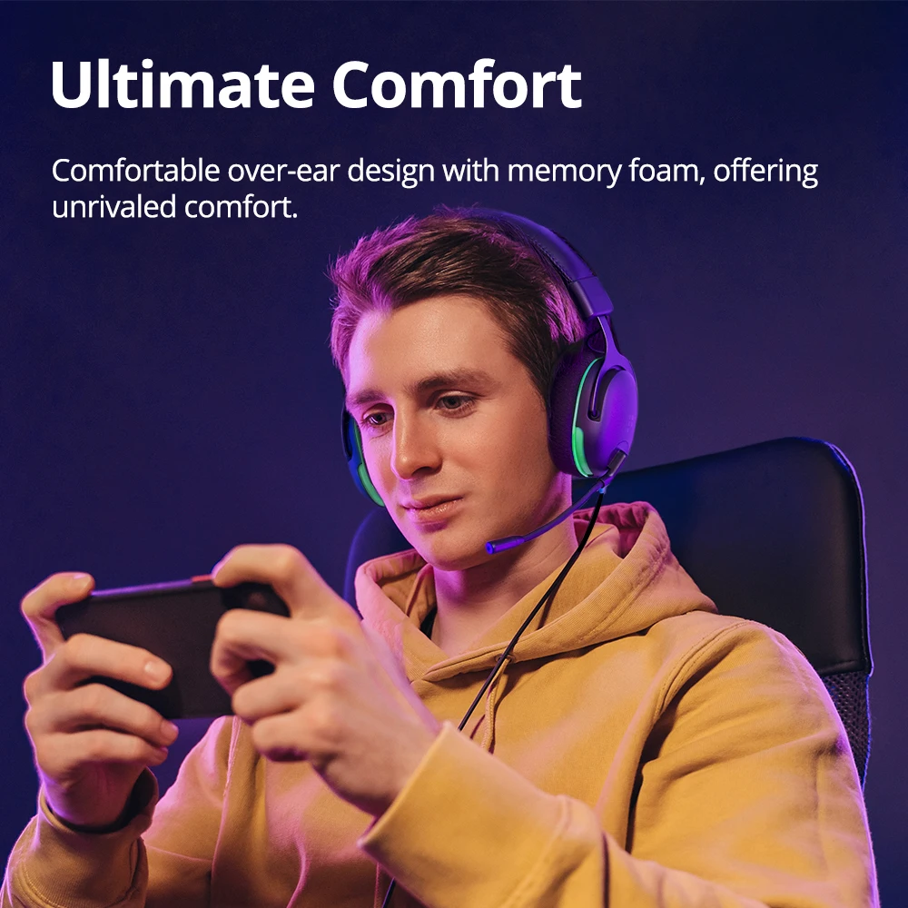 Tronsmart G10 Multiplatform Wired Over-the-Ear Gaming Headset for PC, PS5, PS4, Xbox Series X|S, Xbox One, Nintendo Switch, Mobile photo 7