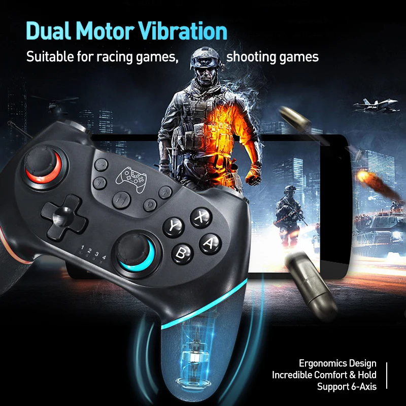 Wireless Bluetooth for Nintendo Switch & OLED Lite PC Controller Gamepad Joystick Control Computer Game Pad Mando Command Gaming photo 6