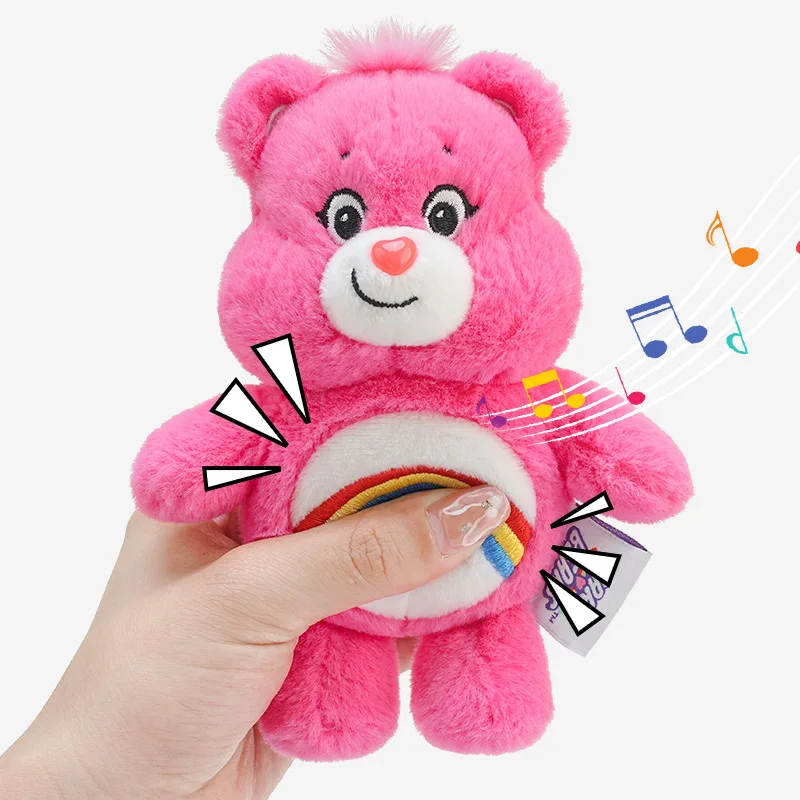 Care Bears Plush Kawaii Carebears Rainbown Bear Plush Anime Hobby Toy Keychain Bag with Sound Dolls Christmas Birthday Gifts photo 2