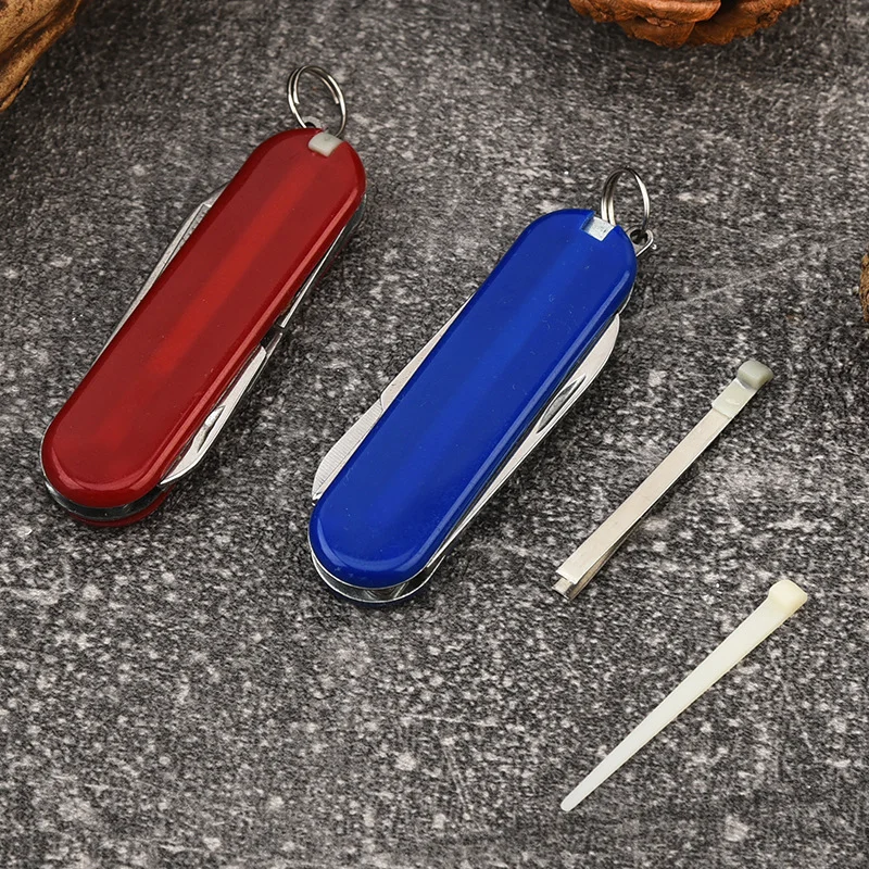 2 Pack Multicolor Mini Folding Multi Tool Portable Compact Outdoor Survival Emergency Utility Tool for Daily Box Opening photo 4