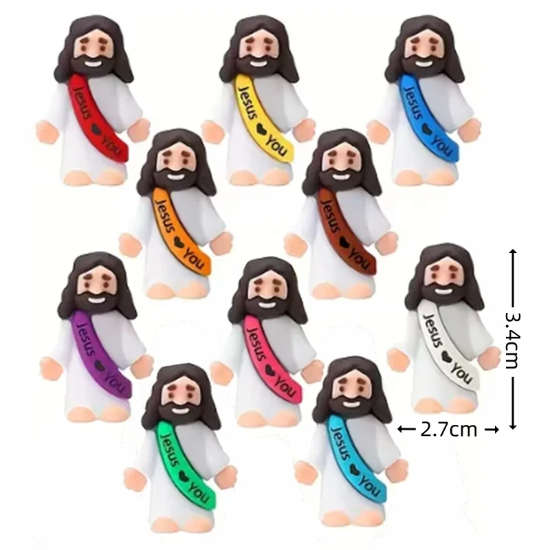 10-50PC Mini Jesus Statue Set Decor Easter Cartoon Jesus Toys Festive Party Scene Decor Room Tabletop Figurines Easter Gifts photo 6