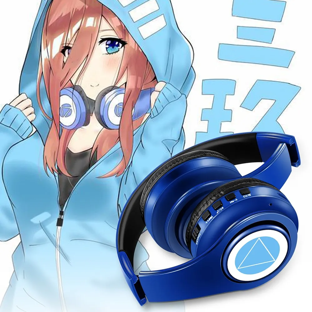 Anime Headset Miku Nakano Sanjiu Cosplay Stereo Wireless Headphone V5.0 Bluetooth Headset for PC Mobile photo 2