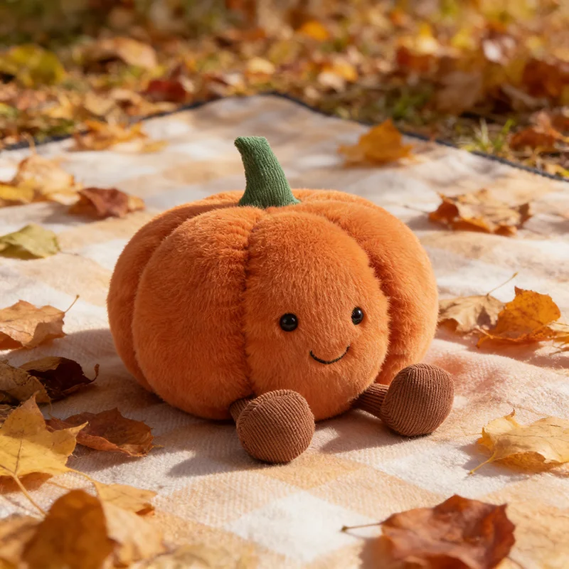 Soft Cartoon Pumpkin Stuffed Doll Cute Plush Toy Halloween Decor Pillow photo 4