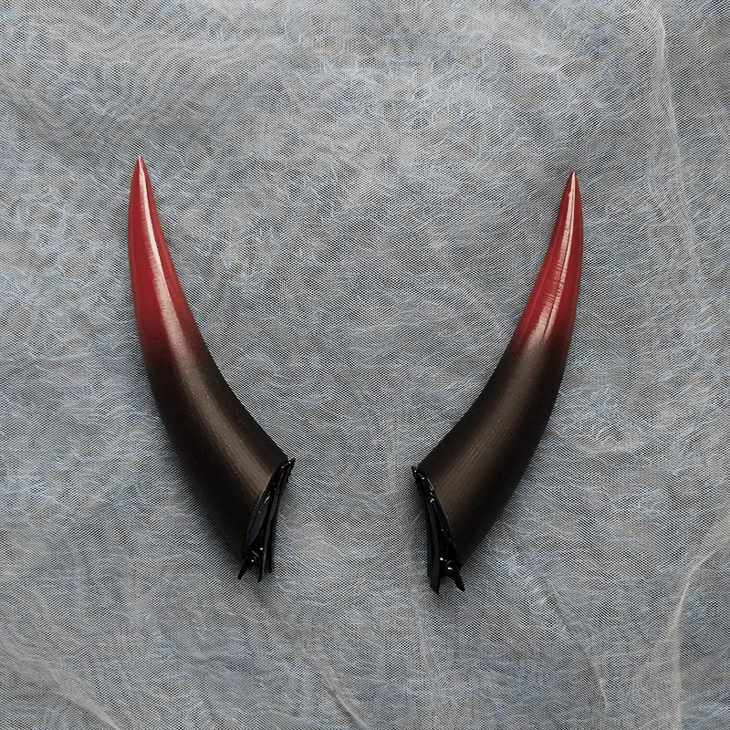 10/14/18cm Anime Gradient Halloween Devil Horns Head Clip Night Party Cosplay Headwear Dark Gothic Comic con Props Accessories photo 4