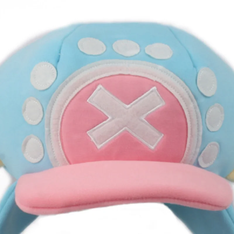 Anime Tony Tony Chopper Plush Hat Kawaii Cute Boy Girl Cosplay Blue Pink Soft Warm Hat Cartoon Chopper Accessories Props photo 4