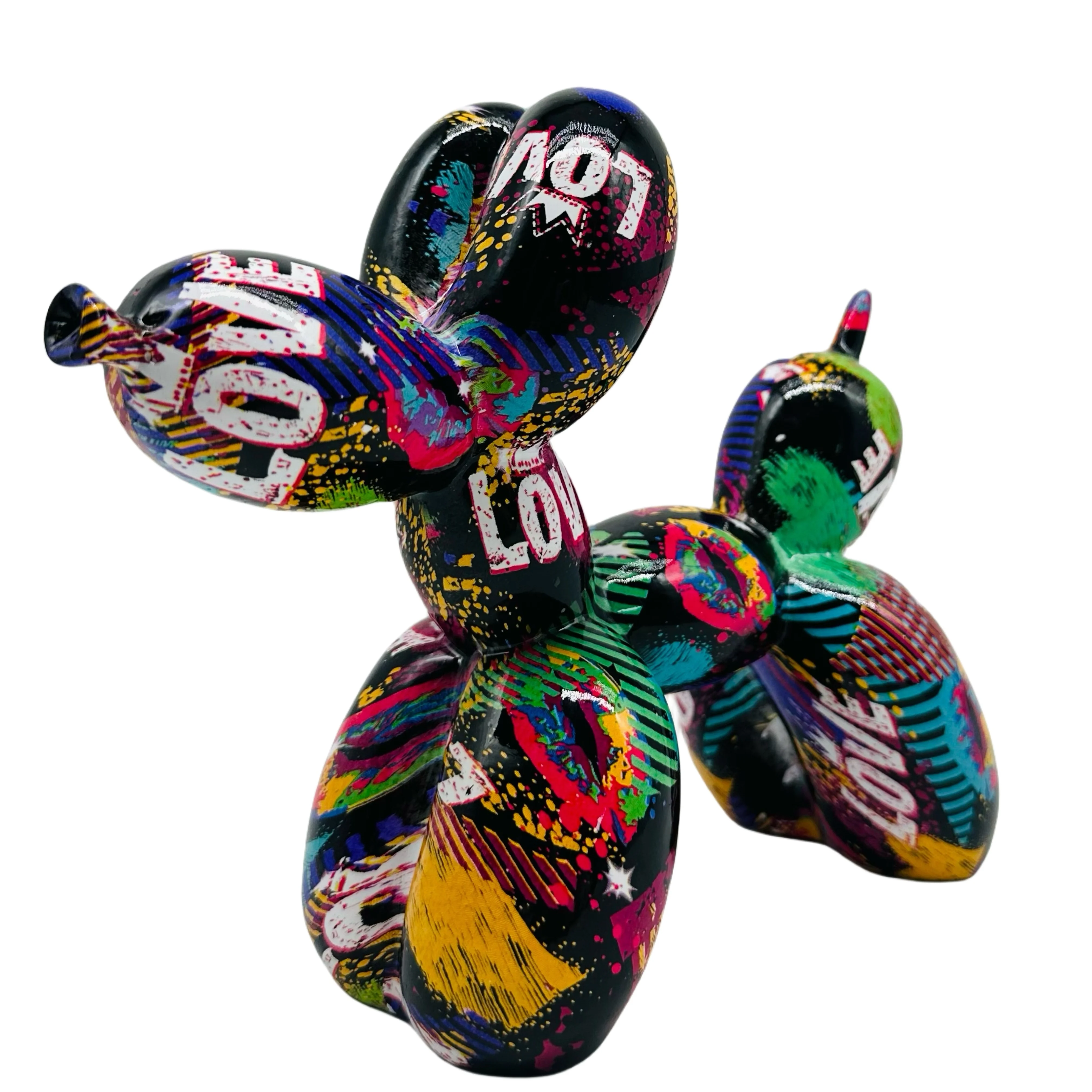 Resin LOVE Balloon Dog Statue,Hip-Hop Art Decor, Alphabet Animal Theme, Indoor & Outdoor Ornament for Valentine'S & Mother'S Day photo 2