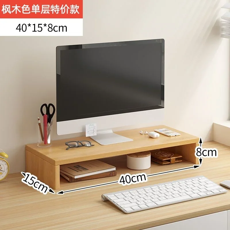 Desktop Computer Taller Stand Office Desktop Shelf Monitor Screen Storage Base Notes photo 5