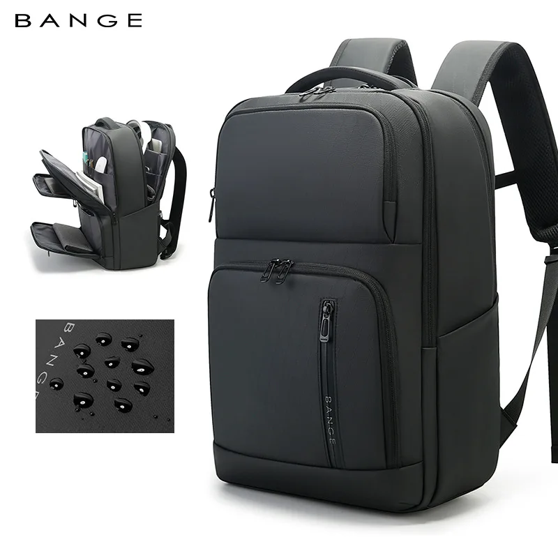 BANGE New Large Capacity Daily 15.6inch Light Waterproof Business Laptop Men Backpack photo 2