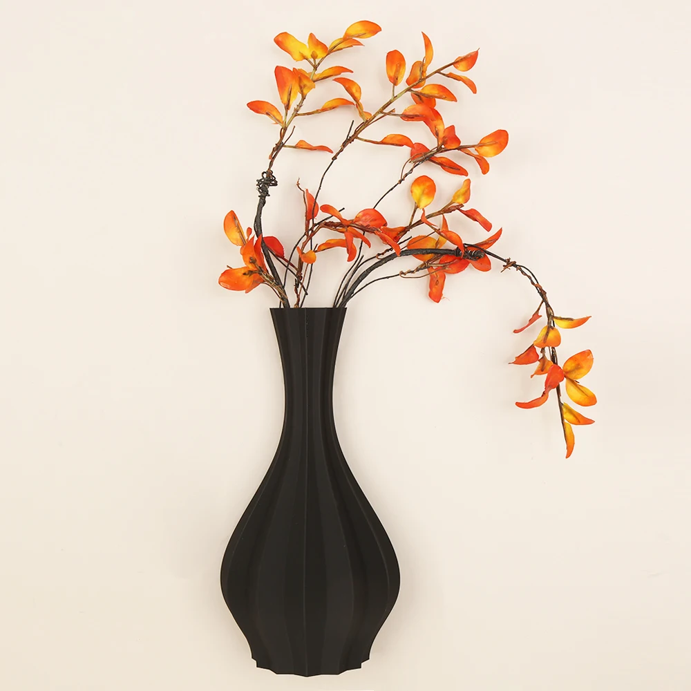 Cross-border Geometric Striped Wall-Mounted Vase, Modern Minimalist Home Wall Decor Flower Vase photo 4
