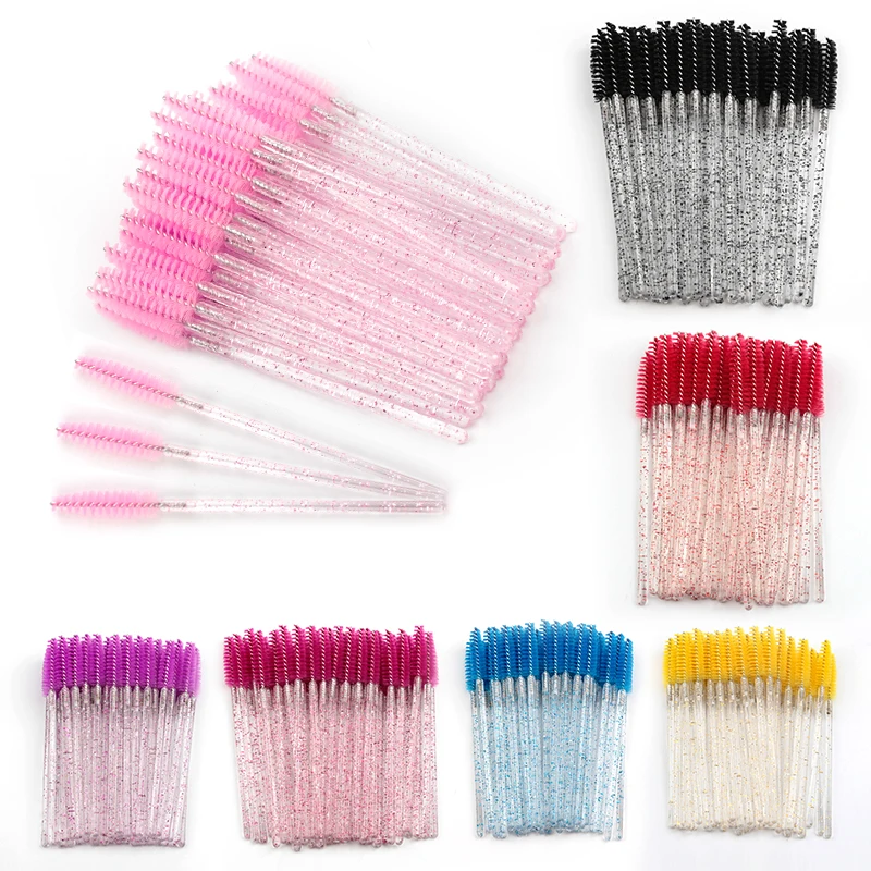 5/50 Pcs Eye Lash Brushes Eyebrow Brush False Eyelashes Extension Tools Mascara Wands Applicator Spoolers Lashes Cosmetic Tool photo 4