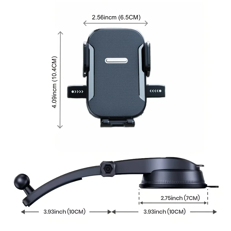 1Pc Car Mobile Phone Holder, Dashboard Installation, 360-Degree Rotatable Adjustment, Equipped with Strong Suction Cup, Non-Slip and High-Stability Mobile Phone Holder, Compatible with All Smartphones photo 5