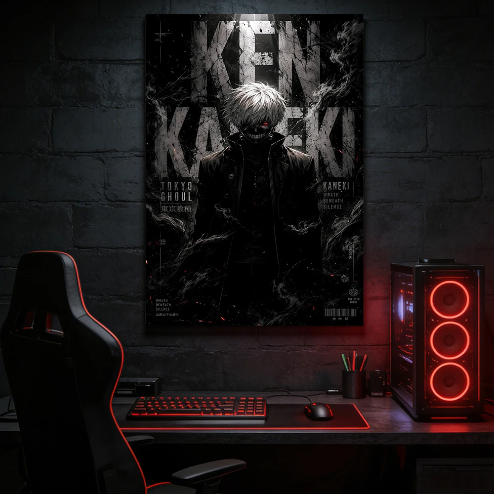 T-Tokyo G-Ghoul Canvas Poster Ken Kaneki Anime Wall Art Print Home Decor Painting Living Room Gamer Boys Bedroom Wall Pictures photo 4