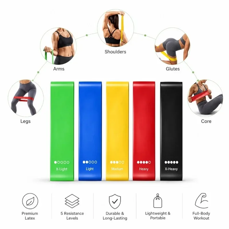Resistance Bands Set Gym Equipment for Home Fitness Elastic Bands Strength Agility Training Equipment Handy Gym Workout Boxing photo 4